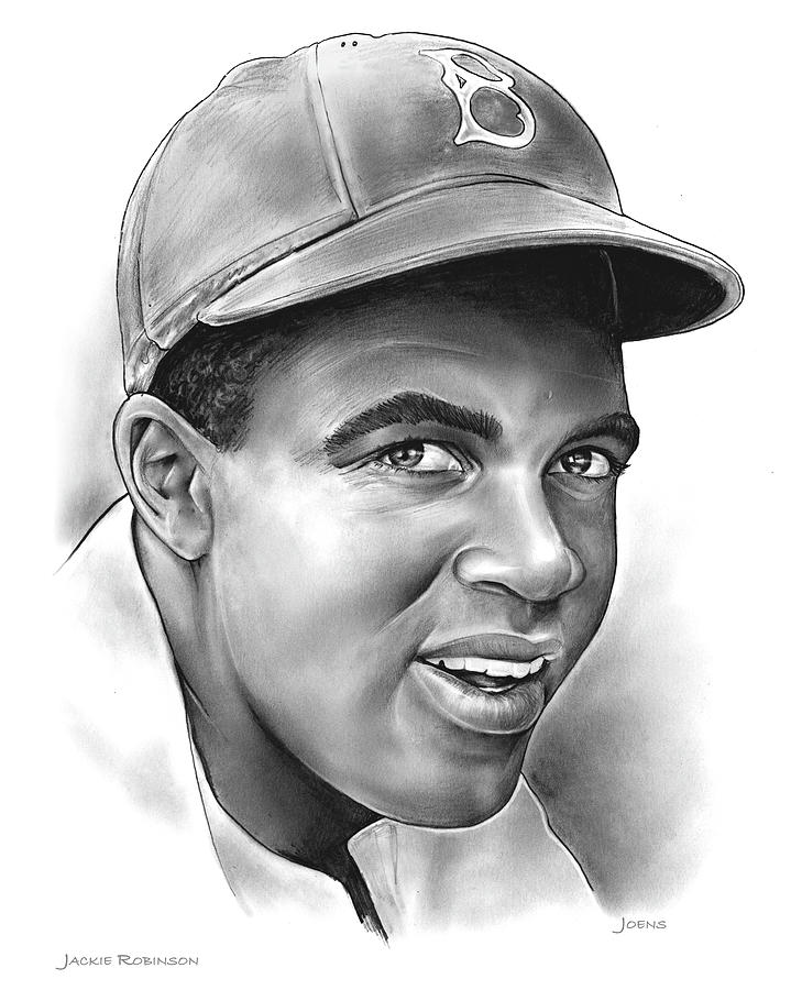 Featured image of post Jackie Robinson Drawing Black And White